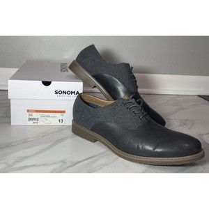 Sonoma Good for Life Men's Gray Lace Up Dress/Casual Shoes 13 Medium - LIGHT USE